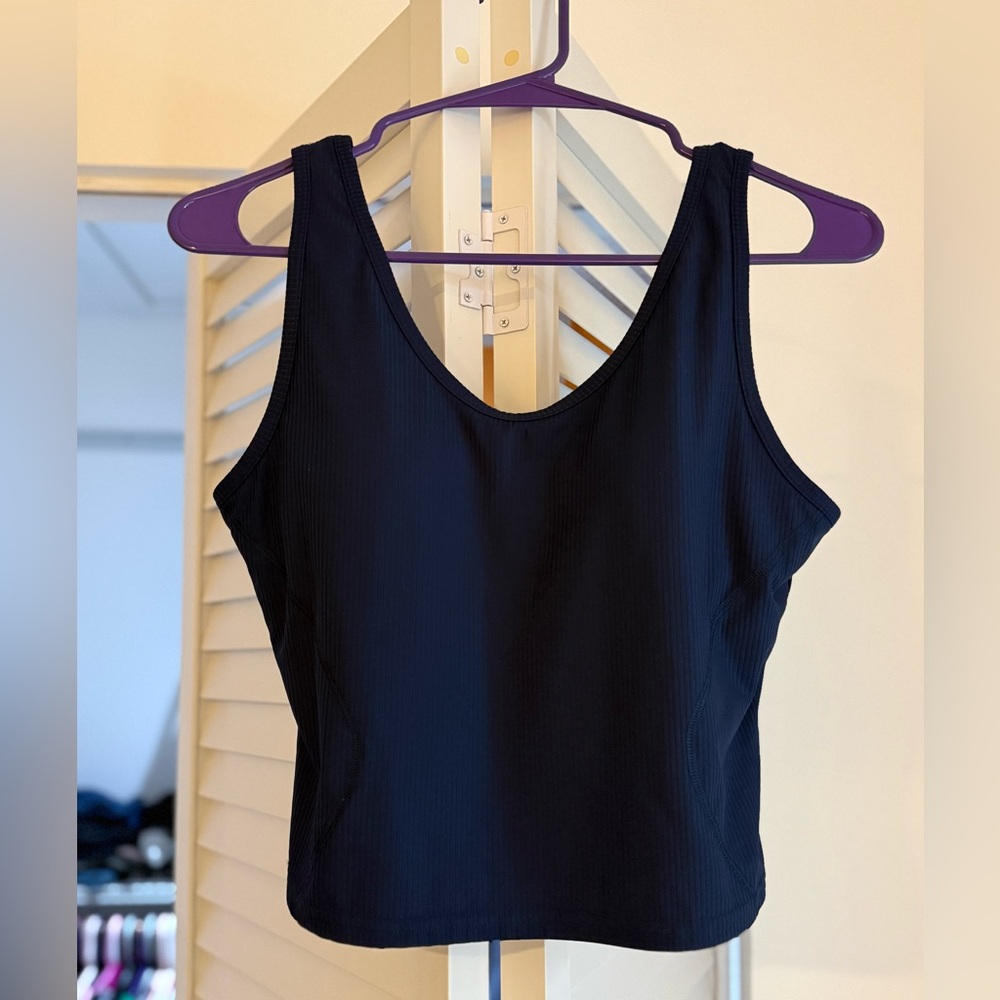 LIKE NEW Gymshark Ribbed Midi Tank with Shelf